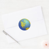 Sticker Rond Globe terrestre (Enveloppe)