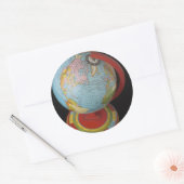 Sticker Rond Globe tournant (Enveloppe)