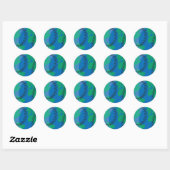 Sticker Rond globe-world baseball (Feuille)