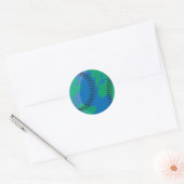 Sticker Rond globe-world baseball (Enveloppe)