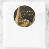 Sticker Rond Gloire à Dieu dans le plus haut ! (Sac)