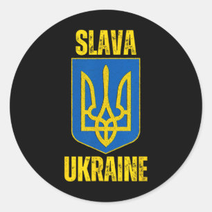 Sticker Rond Gloire à l'Ukraine 1