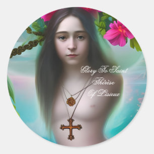 Sticker Rond gloire à saint thérien de lisieux