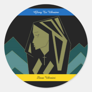 STICKER ROND GLOIRE DE L'UKRAINE