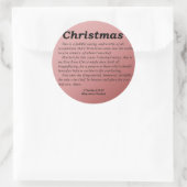 Sticker Rond Gloire de Noël à Dieu Pour toujours 1 Timothée 1-1 (Sac)