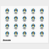 Sticker Rond Gloovy Man Funny Super Glue Pun (Feuille)