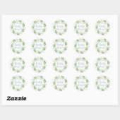 Sticker Rond Glorieuse verdure | BABY SHOWER (Feuille)