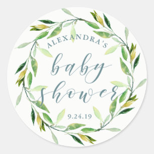 Sticker Rond Glorieuse verdure BABY SHOWER