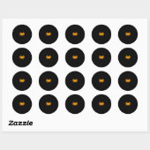 Sticker Rond Glow_Orange (Feuille)