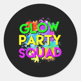 Sticker Rond Glow Party Squad Halloween Costume Pour Femmes Hom