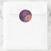 Sticker Rond Glowing Cellular Network Abstract Art (Sac)