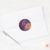 Sticker Rond Glowing Cellular Network Abstract Art (Enveloppe)