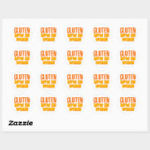 Sticker Rond Gluten fait mal à ma maman (Feuille)