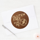 STICKER ROND "GLUTEN FREE" "GRAIN FREE" CELIAC (Enveloppe)