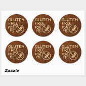 STICKER ROND "GLUTEN FREE" "GRAIN FREE" CELIAC (Feuille)