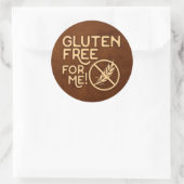 STICKER ROND "GLUTEN FREE" "GRAIN FREE" CELIAC (Sac)