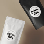 Sticker Rond Gluten Gratuit Moderne Rétro Simple Alimentation B