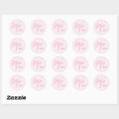 Sticker Rond Gluten Gratuit Script Simple Pink Boulangerie Emba (Feuille)