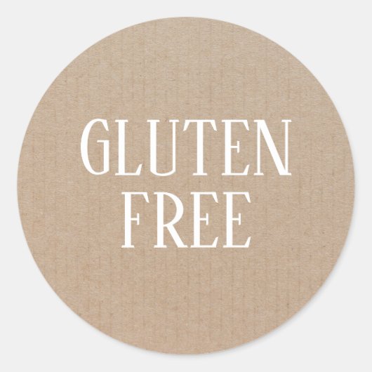 Sticker Rond Gluten Libre Allergie Coffre Culinaire (Devant)