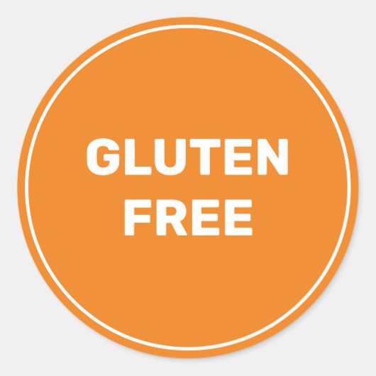Sticker Rond Gluten Libre Allergie Coffre Culinaire (Devant)