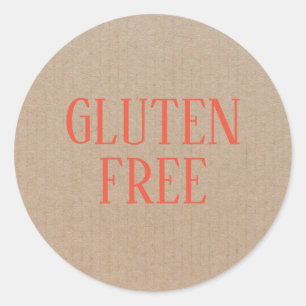 Sticker Rond Gluten Libre Allergie Sûr Culinaire Classique Rond