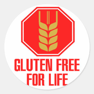 Sticker Rond Gluten Libre Pour La Vie