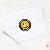 Sticker Rond Gluten sans sourire visage Emoji (Enveloppe)
