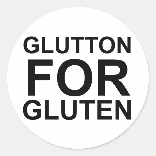 Sticker Rond Glutton pour gluten (Devant)