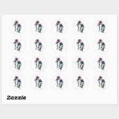 Sticker Rond Glyphe Virgo Zodiac (Feuille)