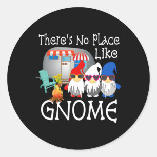 Sticker Rond Gnome Camg Gnomes Aucun Endroit Comme Gnome