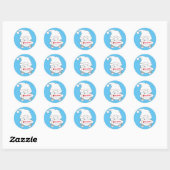 Sticker Rond Gnome Christmas (Feuille)