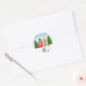 Sticker Rond Gnome de Noël mignon (Enveloppe)
