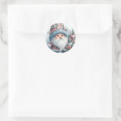 Sticker Rond Gnome d'hiver (Sac)