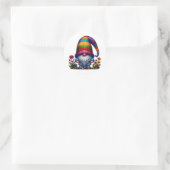 Sticker Rond Gnome florale mignonne (Sac)