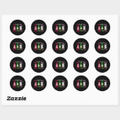 Sticker Rond Gnome Joyeuse Saint-Valentin Saint-Patrick Pâques (Feuille)