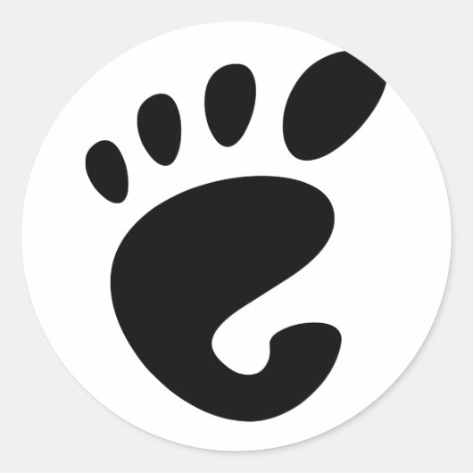 Sticker Rond Gnome - Linux - OSS FSF (Devant)