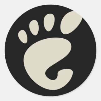 Sticker Rond Gnome - Linux - OSS FSF