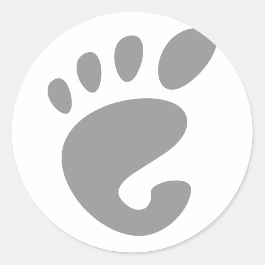 Sticker Rond Gnome - Linux - OSS FSF (Devant)