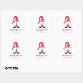 Sticker Rond Gnome Love (Feuille)