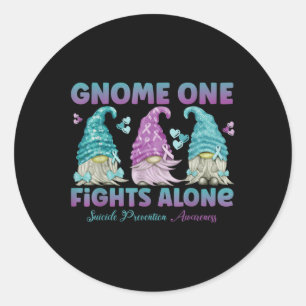Sticker Rond Gnome One combat seul les lauréats de la préventio