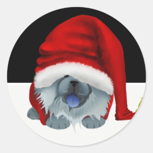 Sticker Rond GNOME pour les Chowlidays -autocollants chow bleus