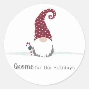 Sticker Rond Gnome pour les fêtes