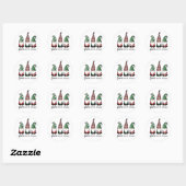 Sticker Rond Gnome pour les Holidays (Feuille)