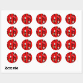 Sticker Rond Gnomes mignons Noël rouge (Feuille)