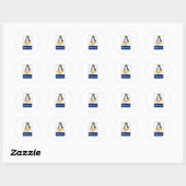Sticker Rond GNU/Linux (Feuille)