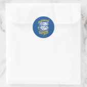 Sticker Rond Go Bulldogs - Riverdale Mascot Banner (Sac)