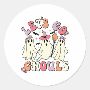 Sticker Rond Go Ghouls Halloween Ghost