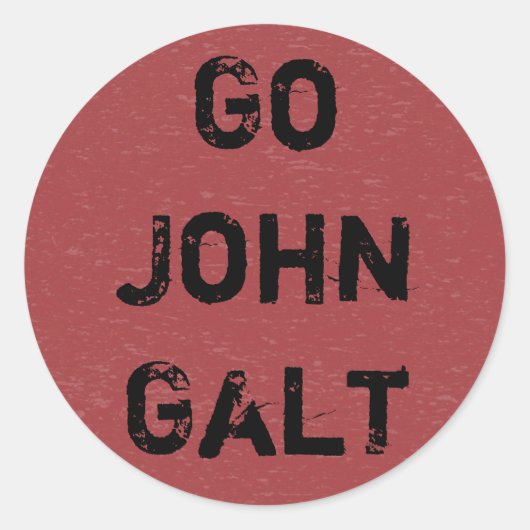 Sticker Rond Go John Galt (Devant)