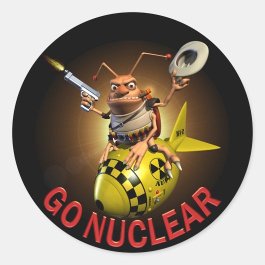 Sticker Rond Go Nuclear (Devant)