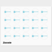 Sticker Rond Go Peace (Bleu) (Feuille)